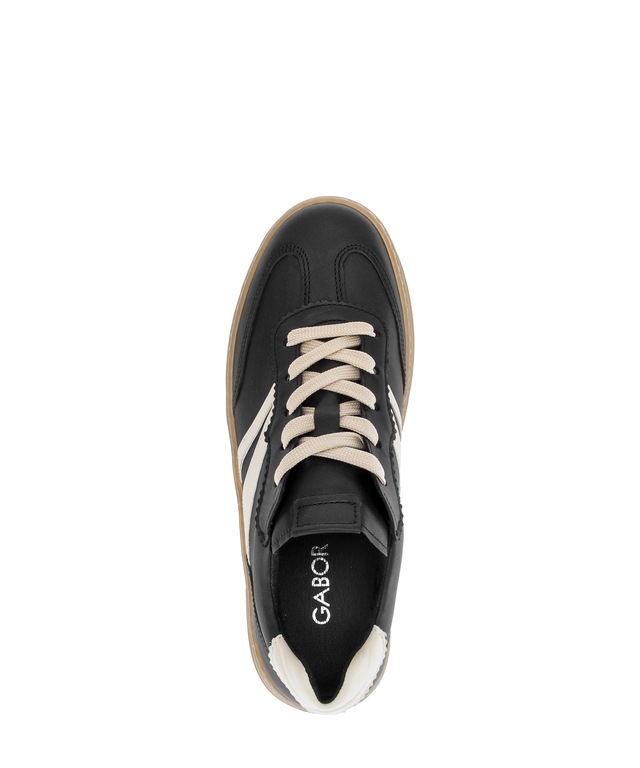 Gabor Sneaker Freizeitschuh, Halbschuh, Schnürer mit Kontrastbesatz, Weite G (=weit)