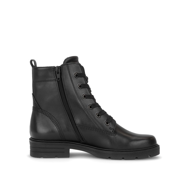 Gabor Schnürstiefelette Blockabsatz, Schnürboots mit Anziehlasche