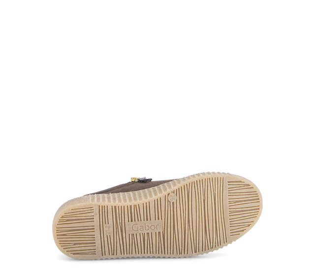 Gabor Plateausneaker Freizeitschuh, Halbschuh, Schnürschuh mit dezentem Fersenbesatz