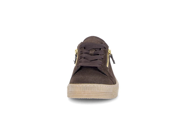Gabor Plateausneaker Freizeitschuh, Halbschuh, Schnürschuh mit dezentem Fersenbesatz
