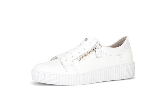 Gabor Plateausneaker Freizeitschuh, Halbschuh, Schnürschuh mit dezentem Fersenbesatz