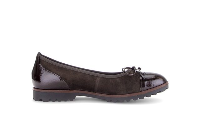 Gabor Ballerina Blockabsatz, Businessmode, Schlüpfschuh mit Zierschleife