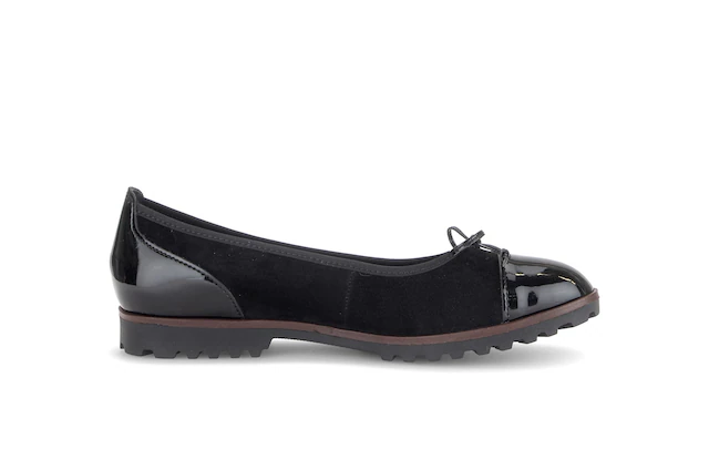 Gabor Ballerina Blockabsatz, Businessmode, Schlüpfschuh mit Zierschleife