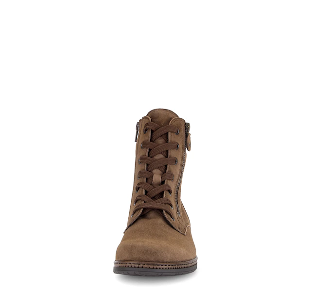 Gabor Schnürstiefelette Blockabsatz, Schnürboots mit gepolstertem Schaftrand