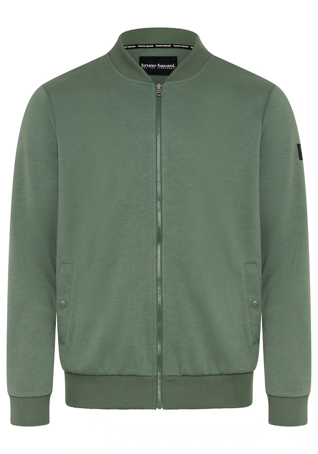 Bruno Banani Sweatjacke mit Stehkragen, aus Polyester und Baumwolle