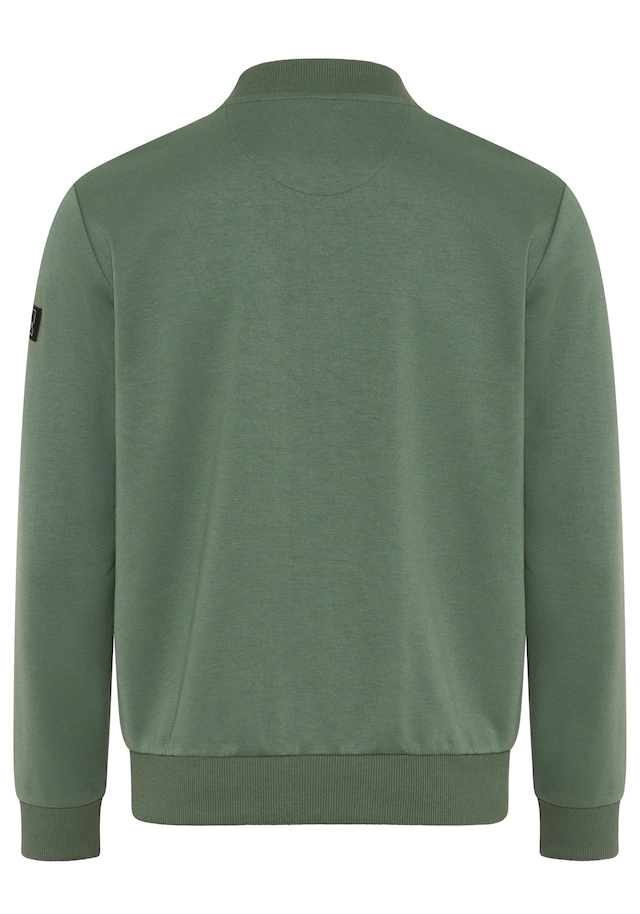 Bruno Banani Sweatjacke mit Stehkragen, aus Polyester und Baumwolle