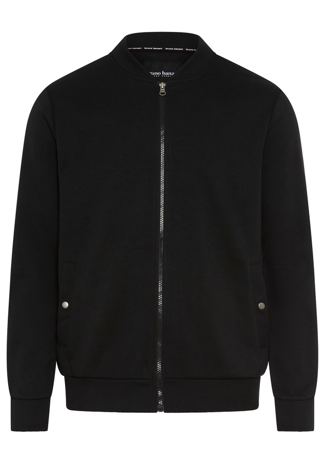 Bruno Banani Sweatjacke mit Stehkragen, aus Polyester und Baumwolle