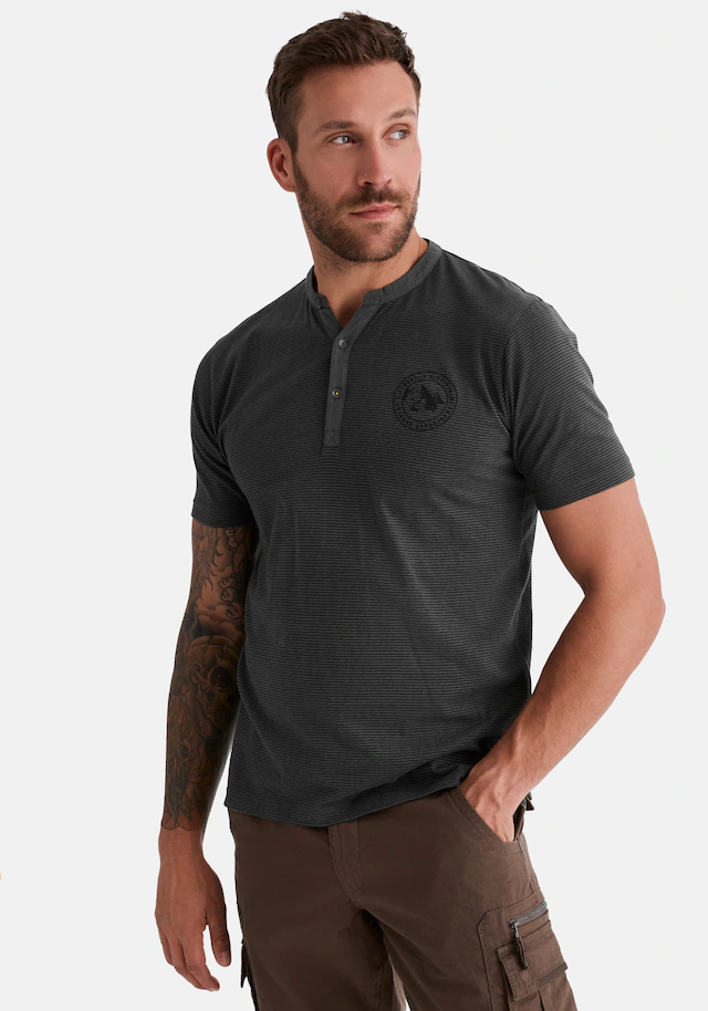 HERO by John Medoox Henleyshirt »HENRY Henley-Shirt« HERO by John Medoox HENRY Herren Henley T-Shirt