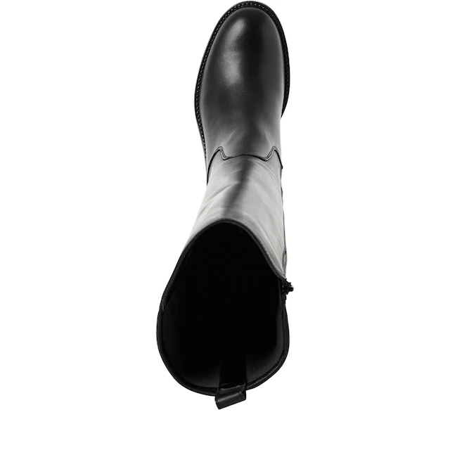 Tamaris Stiefel Blockabsatz, Langschaftstiefel mit T-Logoprägung