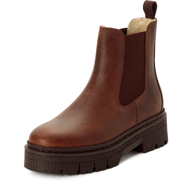 Tamaris Winterboots Blockabsatz, Winterstiefelette mit Anziehlasche