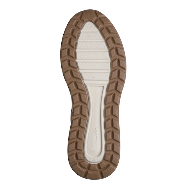 Tamaris Plateausneaker Freizeitschuh, Halbschuh, Schnürer mit Teddy-Plüsch-Besatz