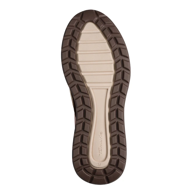 Tamaris Plateausneaker Freizeitschuh, Halbschuh, Schnürer mit Teddy-Plüsch-Besatz