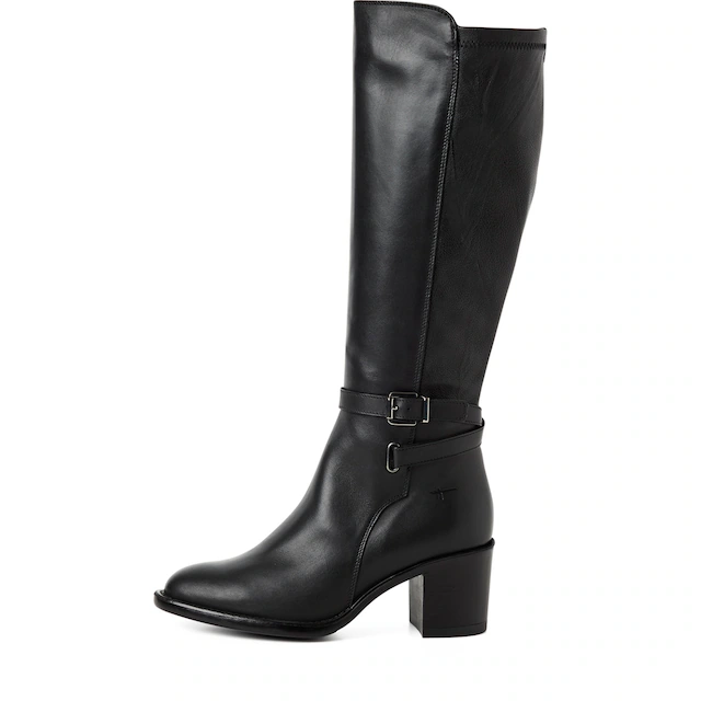 Tamaris Stiefel Blockabsatz, Langschaftstiefel mit modischer Zierschnalle