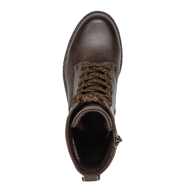 Tamaris Schnürstiefelette Blockabsatz, Boots mit Schnürsenkeln im Animal-Look