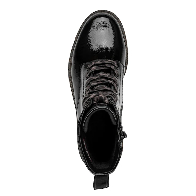 Tamaris Schnürstiefelette Blockabsatz, Boots mit Schnürsenkeln im Animal-Look
