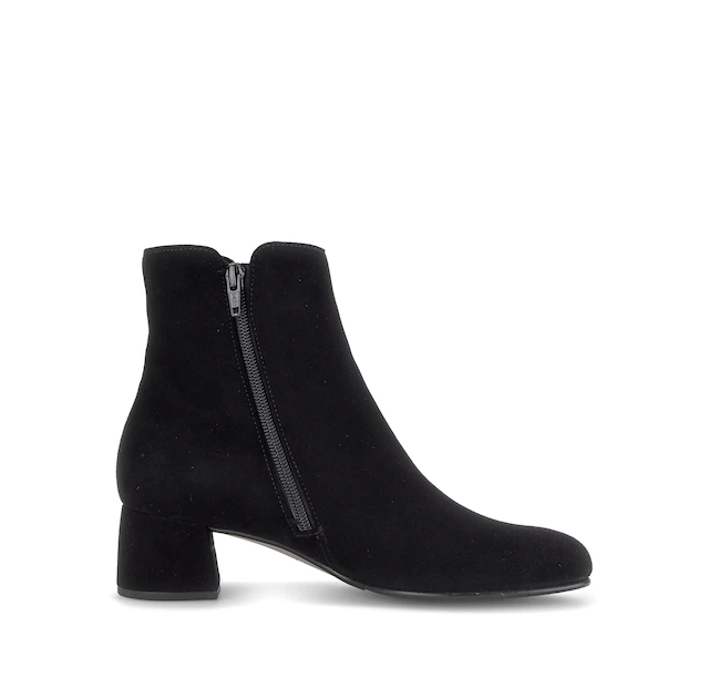Gabor Stiefelette Blockabsatz, Ankleboots mit praktischem Reißverschluss, schmale Form