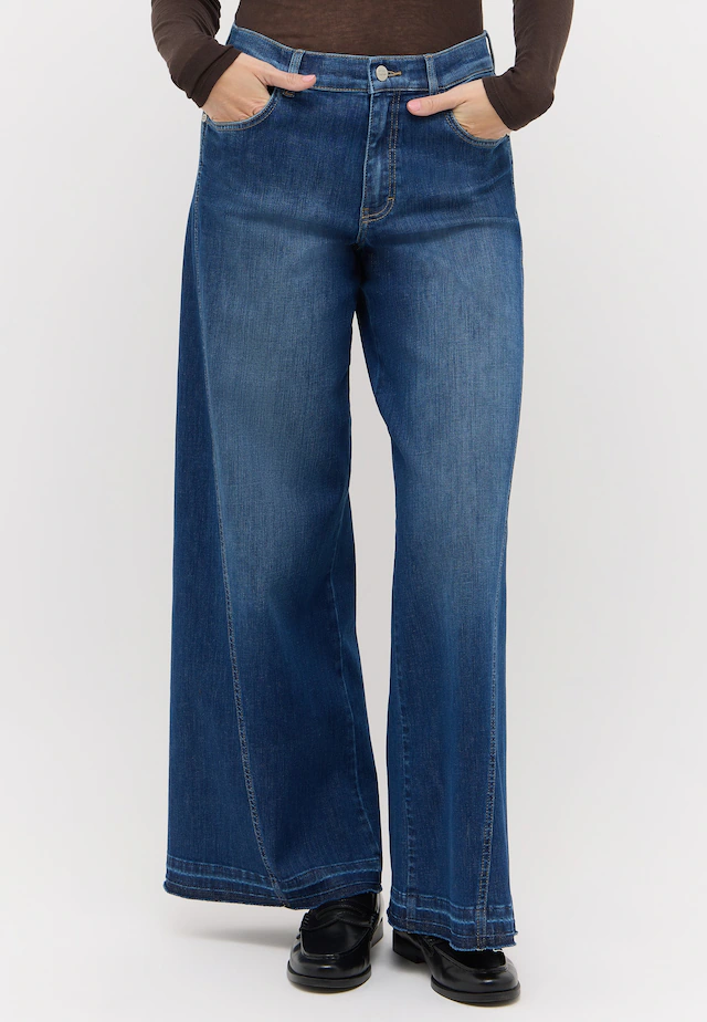 ANGELS Schlagjeans »LIVA EDGY« mit extraweitem Bein und Teilungsnaht