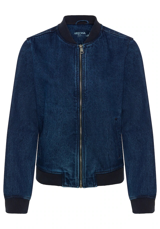 Arizona Jeansjacke »im winterlicheren Denim« hüftlang, Comfort Fit, mit Reißverschluss