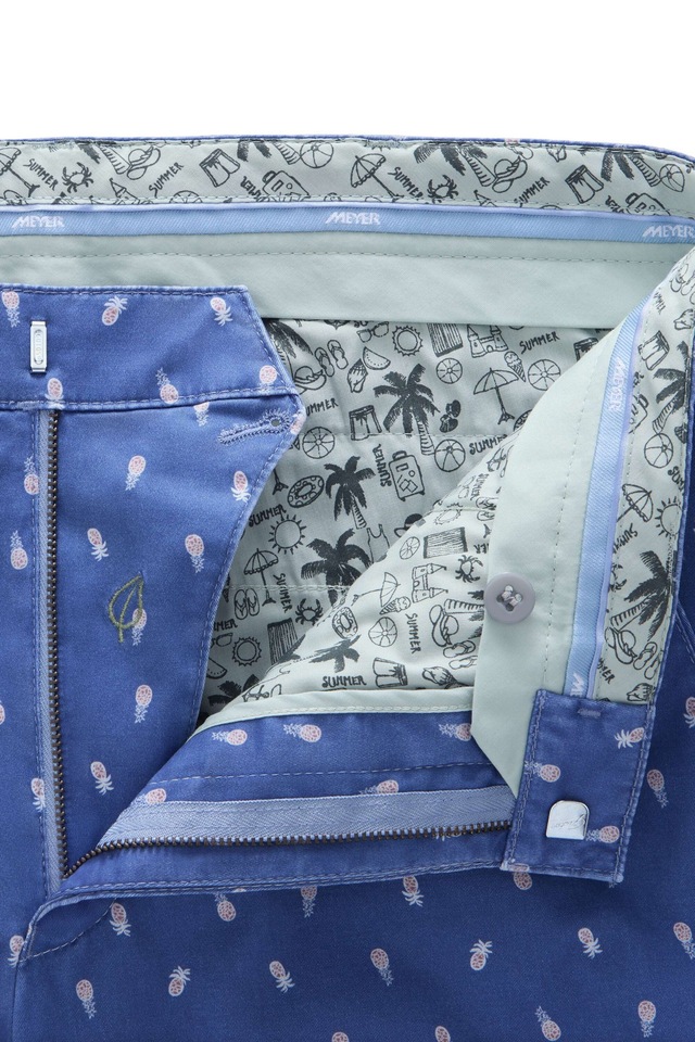 MEYER Chinos »B-Palma 1-3023« mit Pineapple-Print