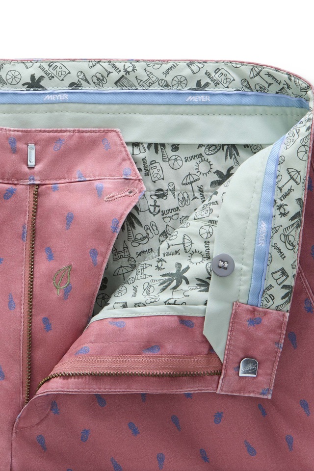 MEYER Chinos »B-Palma 1-3023« mit Pineapple-Print