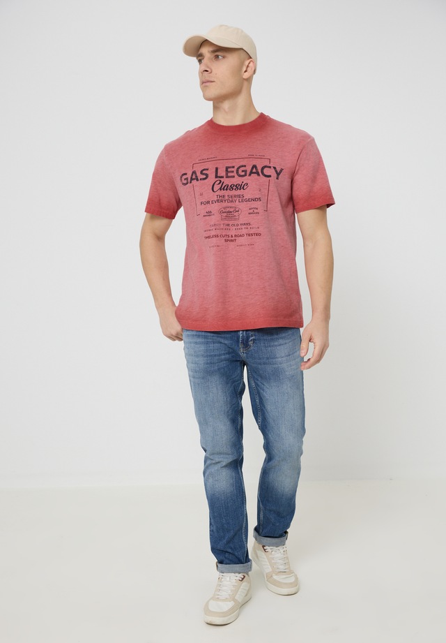 STREET ONE MEN Langarmshirt mit Wording