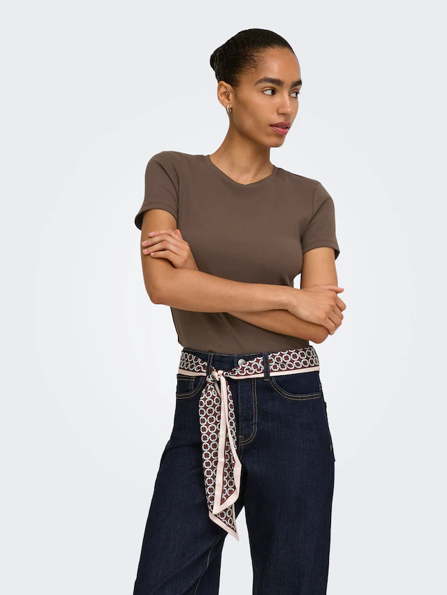ONLY T-Shirt »ONLRILEY S/S TOPJRS« Baumwollmischung