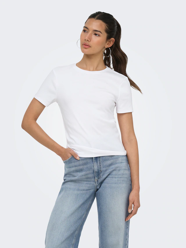 ONLY T-Shirt »ONLRILEY S/S TOPJRS« Baumwollmischung