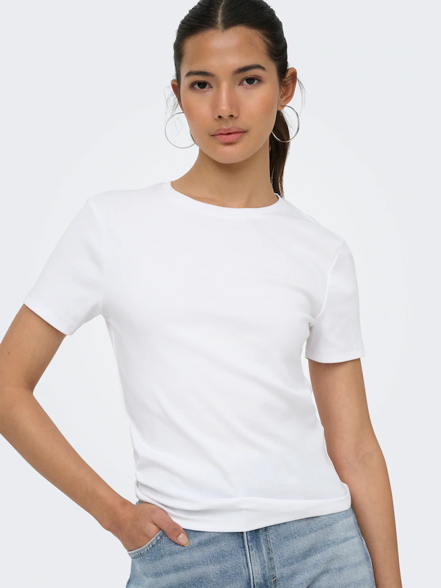ONLY T-Shirt »ONLRILEY S/S TOPJRS« Baumwollmischung