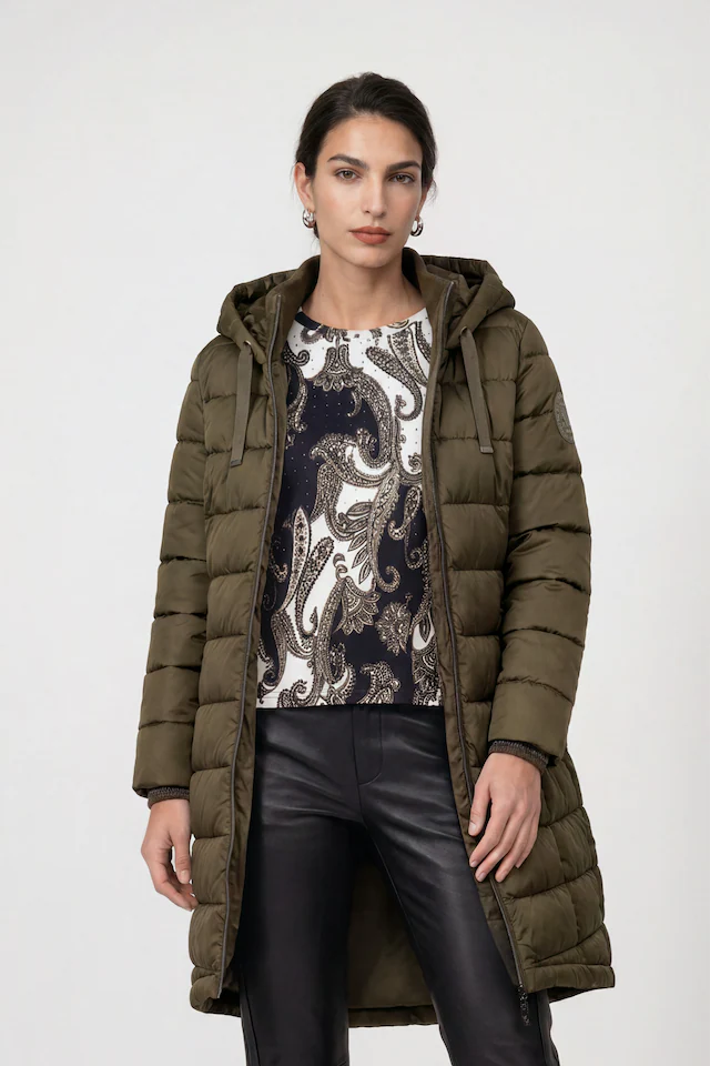 Monari Steppmantel »Mantel Stepp« Regular fit mit Stehkragen und Kapuze