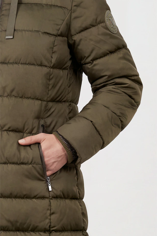 Monari Steppmantel »Mantel Stepp« Regular fit mit Stehkragen und Kapuze