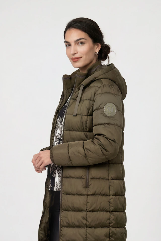 Monari Steppmantel »Mantel Stepp« Regular fit mit Stehkragen und Kapuze