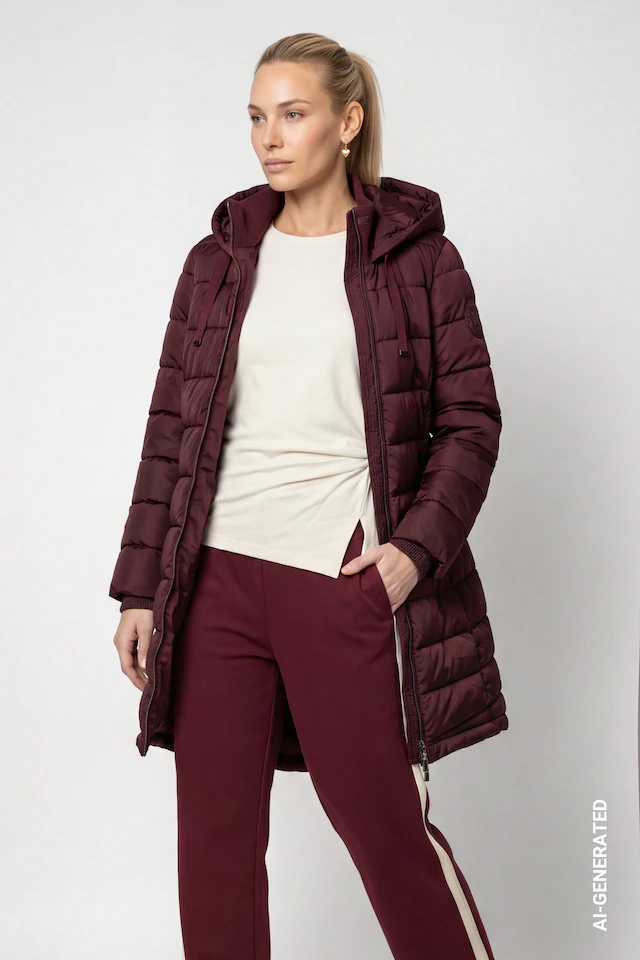 Monari Steppmantel »Mantel Stepp« Regular fit mit Stehkragen und Kapuze