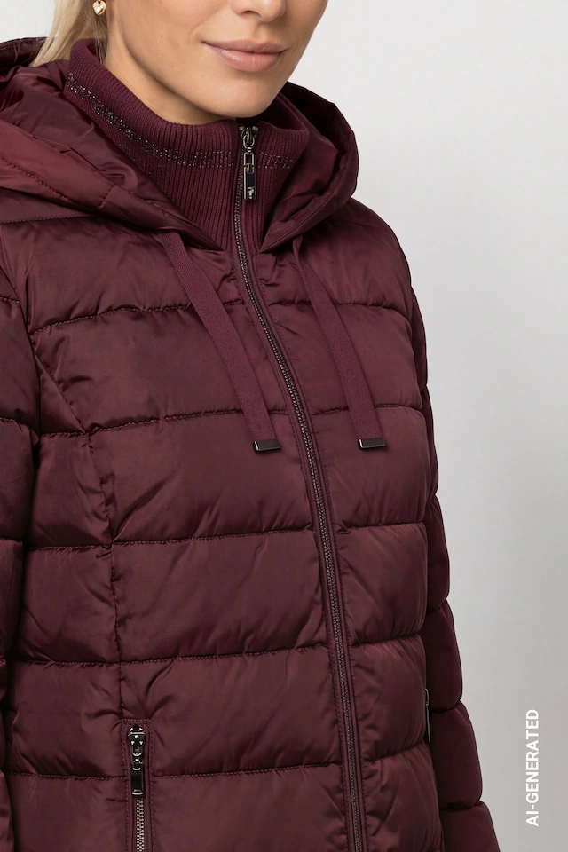 Monari Steppmantel »Mantel Stepp« Regular fit mit Stehkragen und Kapuze