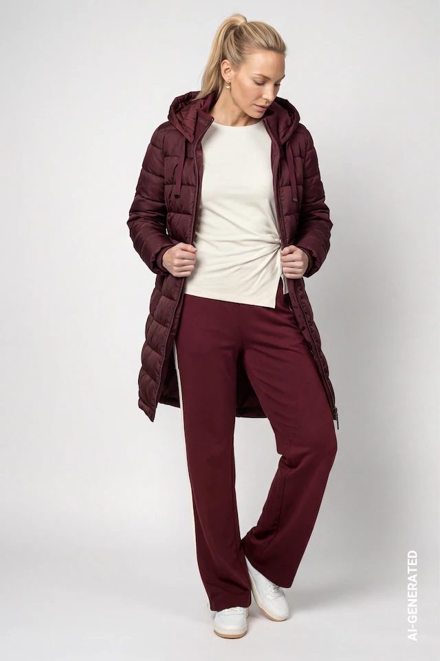 Monari Steppmantel »Mantel Stepp« Regular fit mit Stehkragen und Kapuze