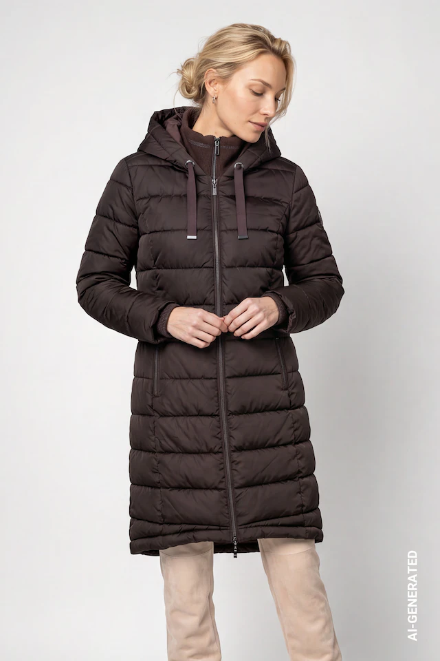 Monari Steppmantel »Mantel Stepp« Regular fit mit Stehkragen und Kapuze