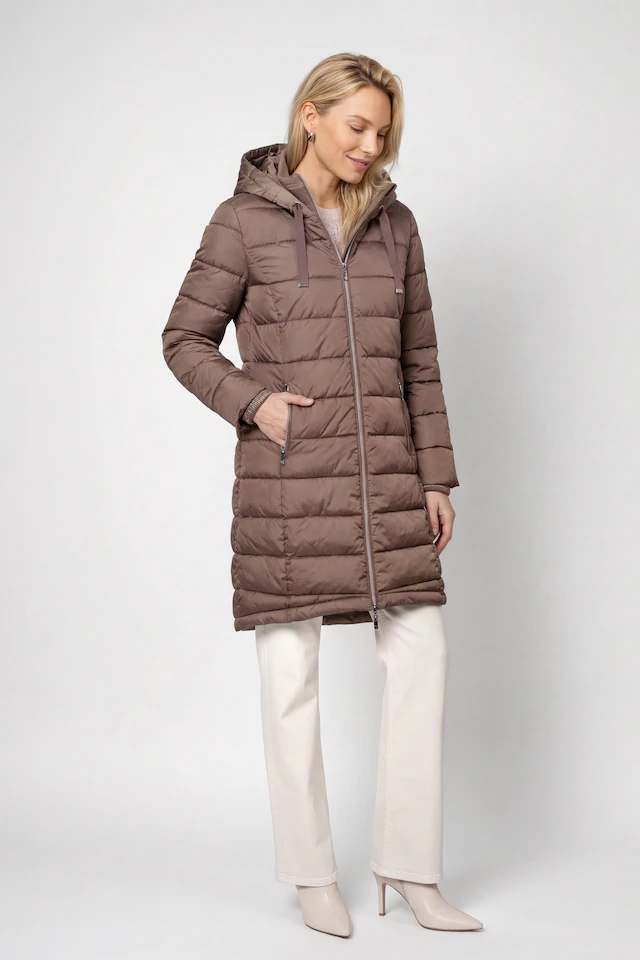 Monari Steppmantel »Mantel Stepp« Regular fit mit Stehkragen und Kapuze