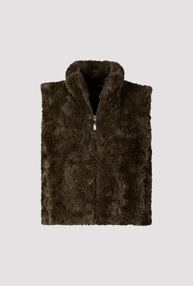 Monari Fellimitatweste »Weste Basic fake fur« Regular fit mit Stehkragen