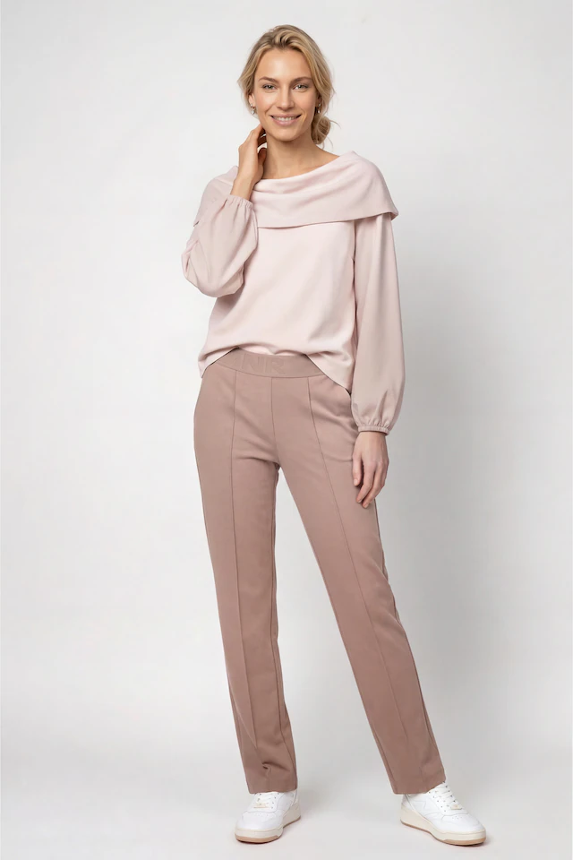 Monari Schlupfhose »Hose Bella Basic Regular« Regular fit mit elastischem Bund
