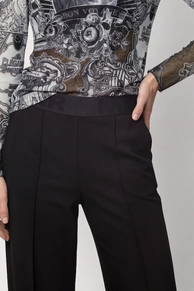 Monari Schlupfhose »Hose Bella Basic Regular« Regular fit mit elastischem Bund