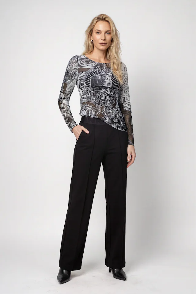 Monari Schlupfhose »Hose Bella Basic Regular« Regular fit mit elastischem Bund