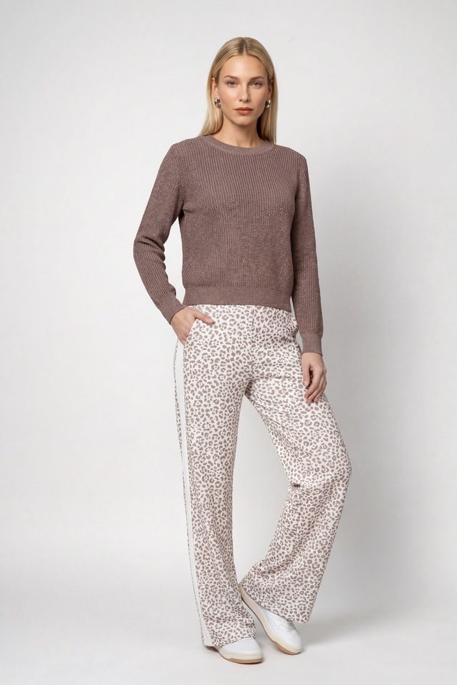 Monari Rundhalspullover »Pullover Basic Lurex« Regular fit mit Rundhalsausschnitt