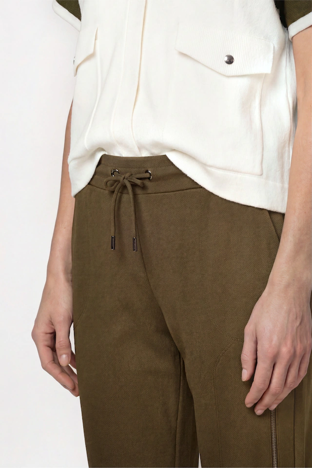 Monari Jogger Pants »Hose Basic Rippe 72cm« Regular fit mit Taschen