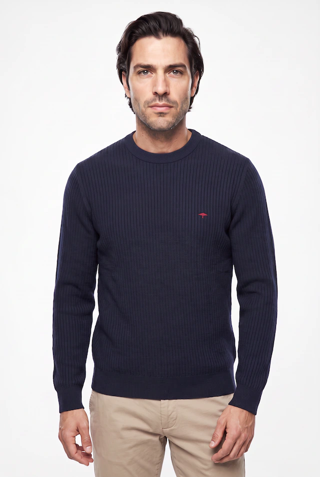 FYNCH-HATTON Strickpullover mit Logo-Stickerei