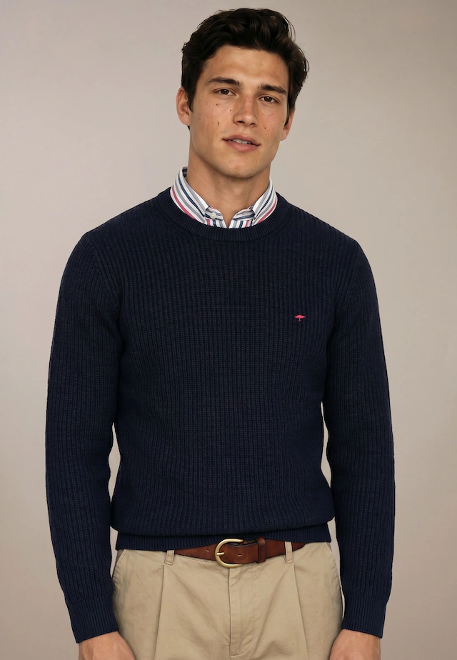 FYNCH-HATTON Strickpullover mit Logo-Stickerei