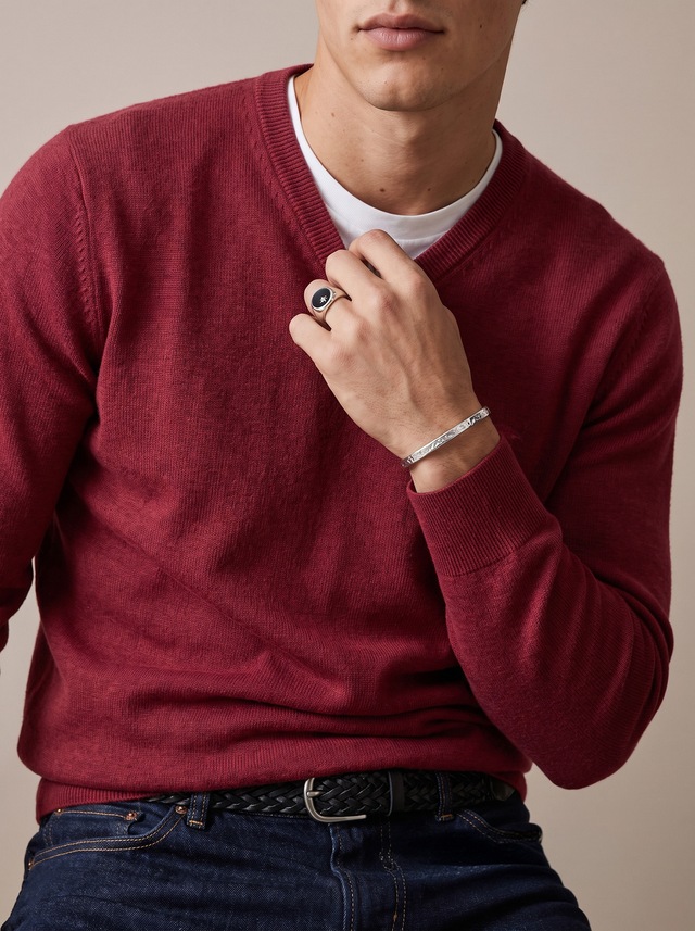 FYNCH-HATTON Strickpullover mit V-Ausschnitt