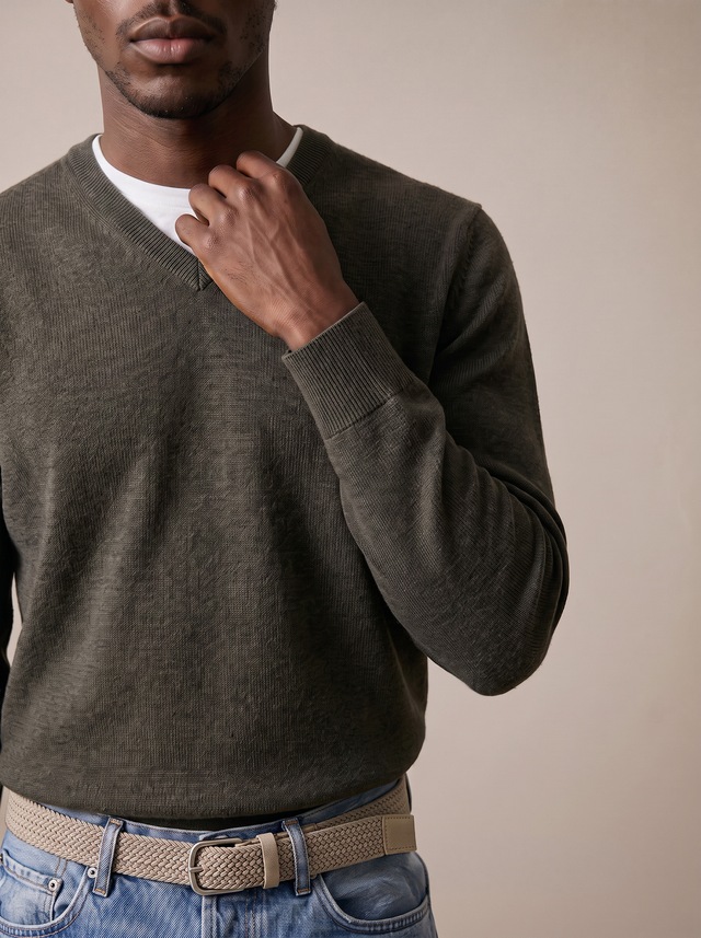 FYNCH-HATTON Strickpullover mit V-Ausschnitt