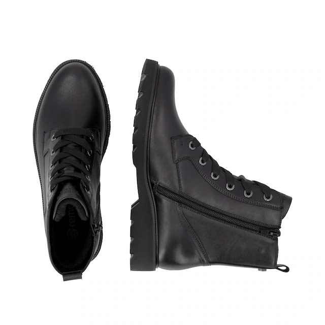 Remonte Schnürboots Schnürstiefelette, Profilsohle, Blockabsatz