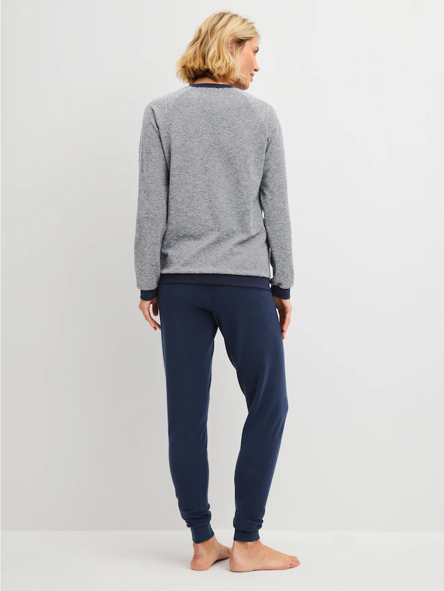 CALIDA Schlafanzug »Soft Dreams« 2 mit Bündchen, Rundhalsausschnitt, langen Ärmeln