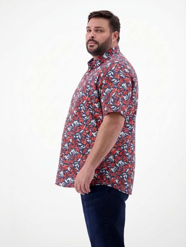 LERROS Kurzarmhemd »1/2 Hemd floral bedruckt, grosse Größen«