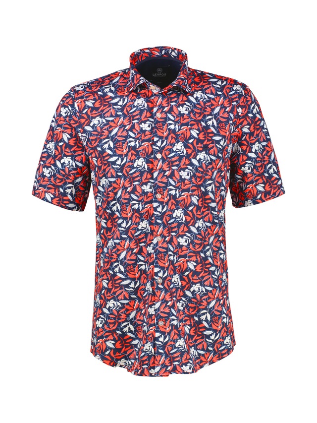 LERROS Kurzarmhemd »1/2 Hemd aus 100 % Baumwolle, floral bedruckt«